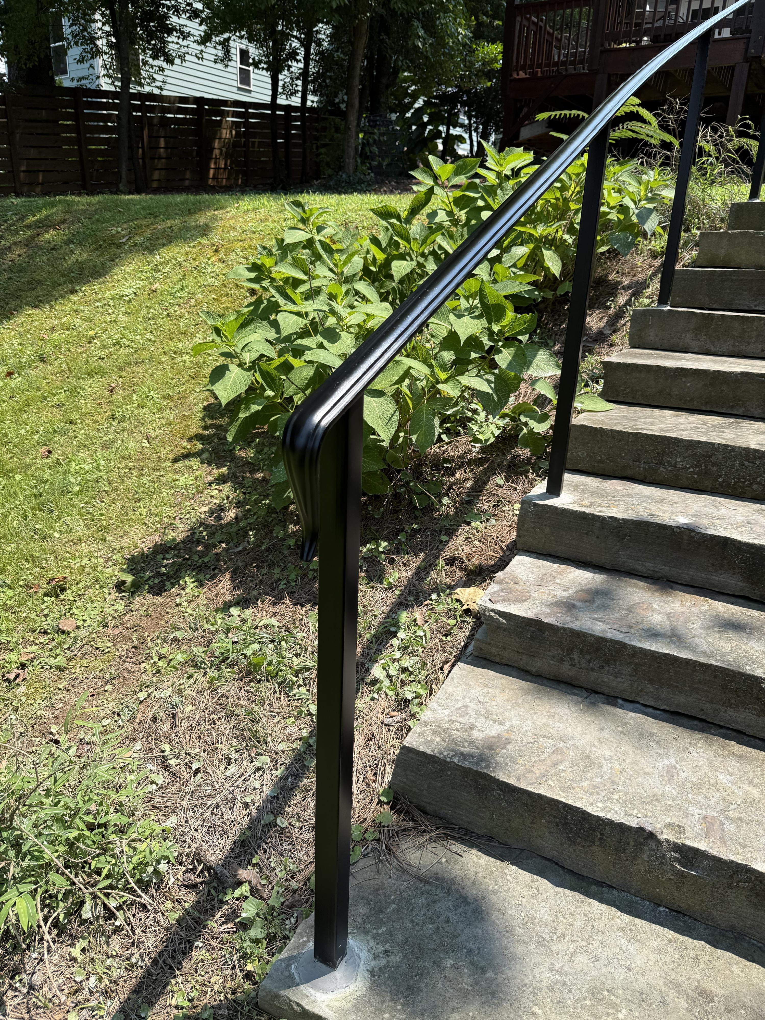 Post to Post Handrail on Stone Steps